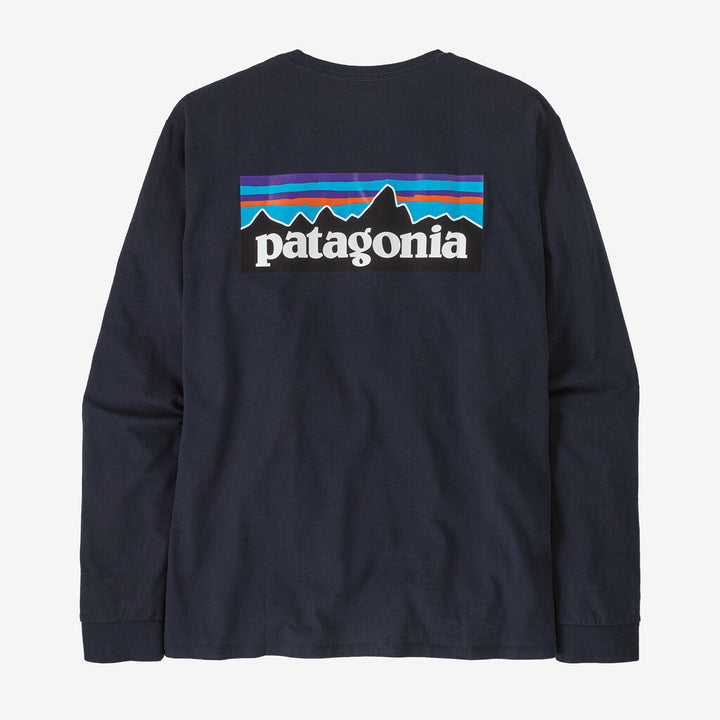 Patagonia Men's Long-Sleeved P-6 Logo Responsibili-Tee®: New Navy