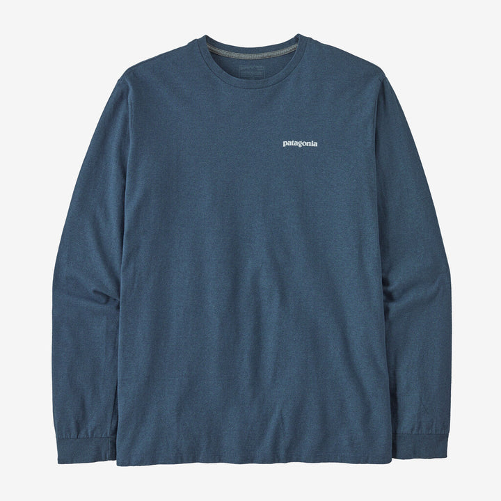 Patagonia Men's Long-Sleeved P-6 Logo Responsibili-Tee®: Utility Blue