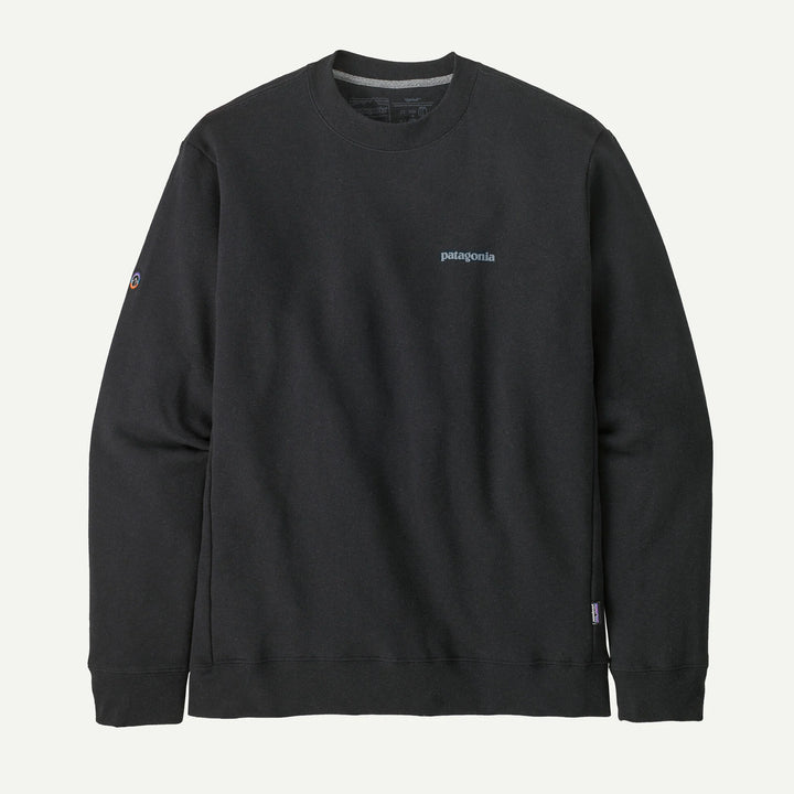 Patagonia Fitz Roy Icon Uprisal Crewneck Sweatshirt: Ink Black