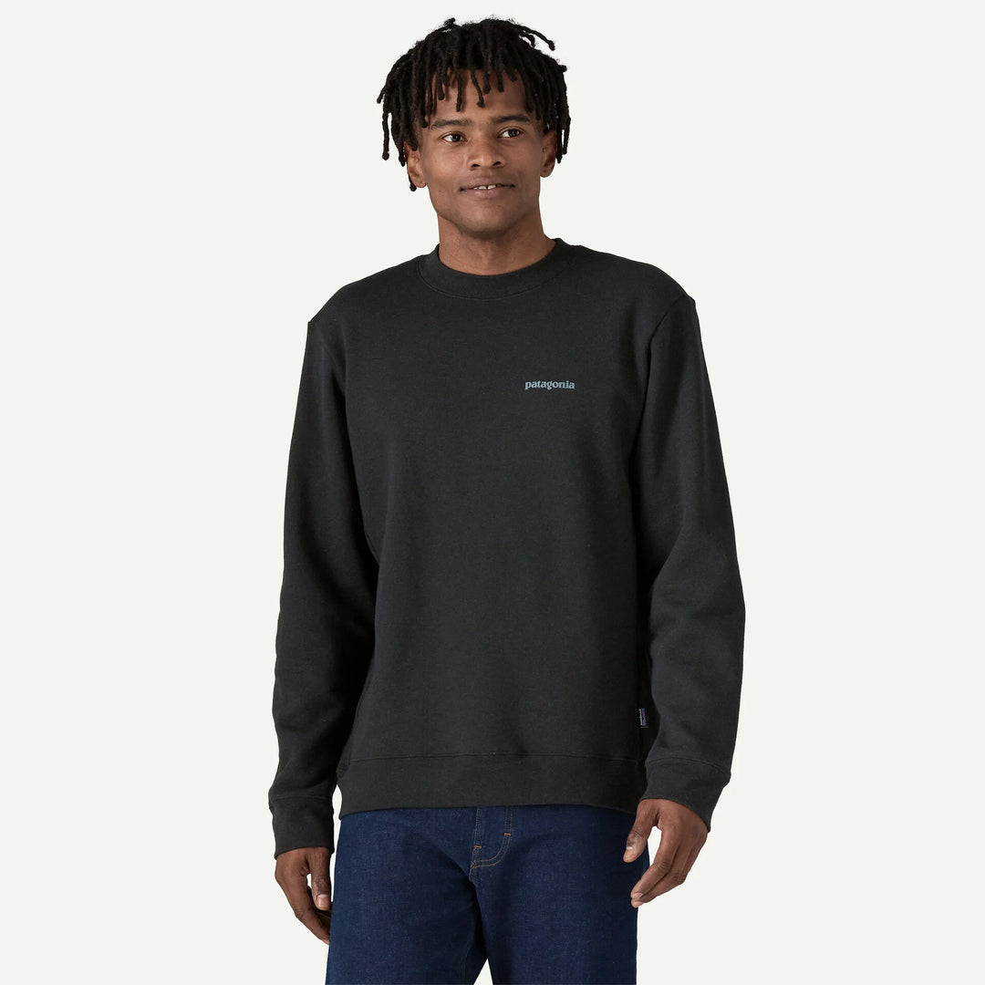 Patagonia Fitz Roy Icon Uprisal Crewneck Sweatshirt: Ink Black