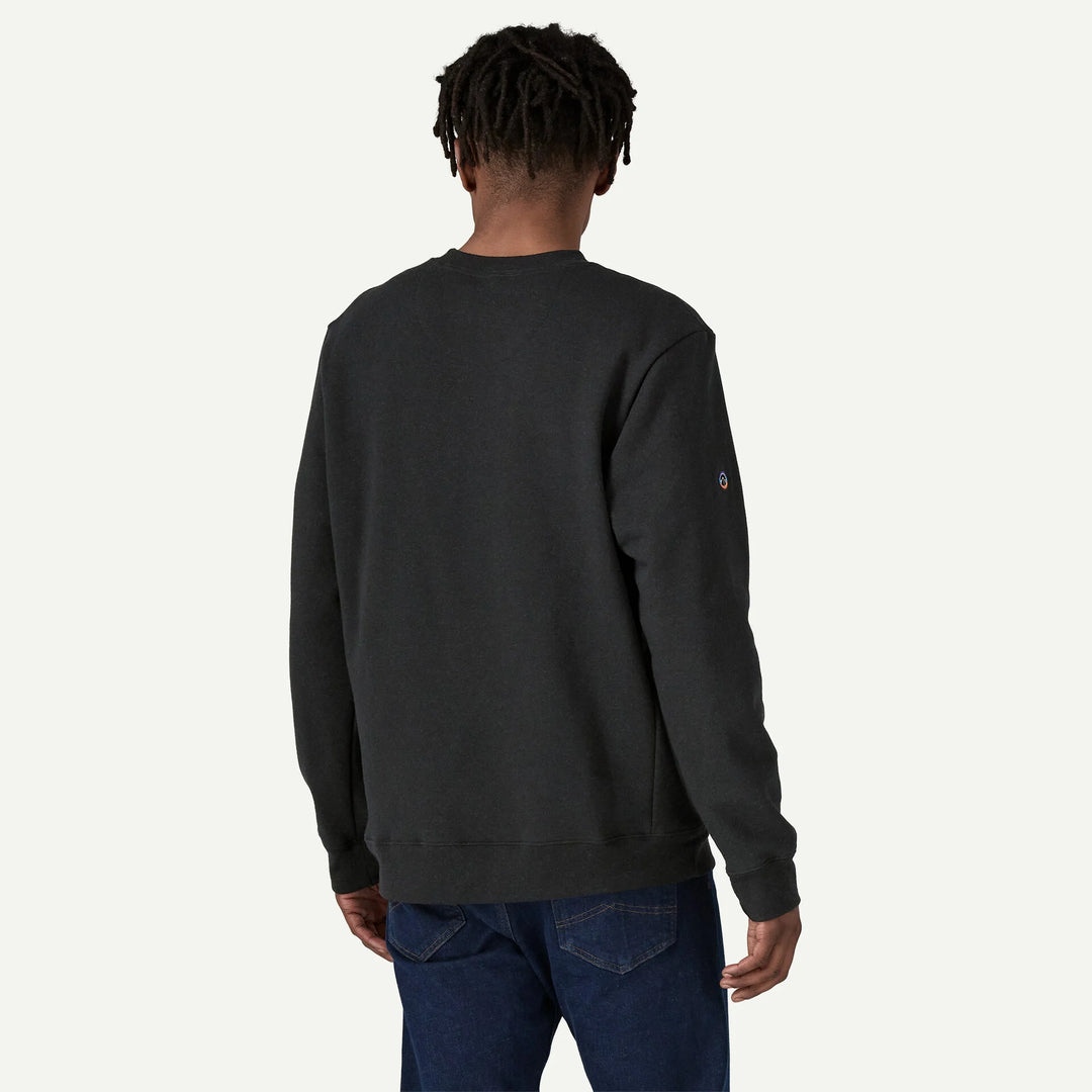 Patagonia Fitz Roy Icon Uprisal Crewneck Sweatshirt: Ink Black