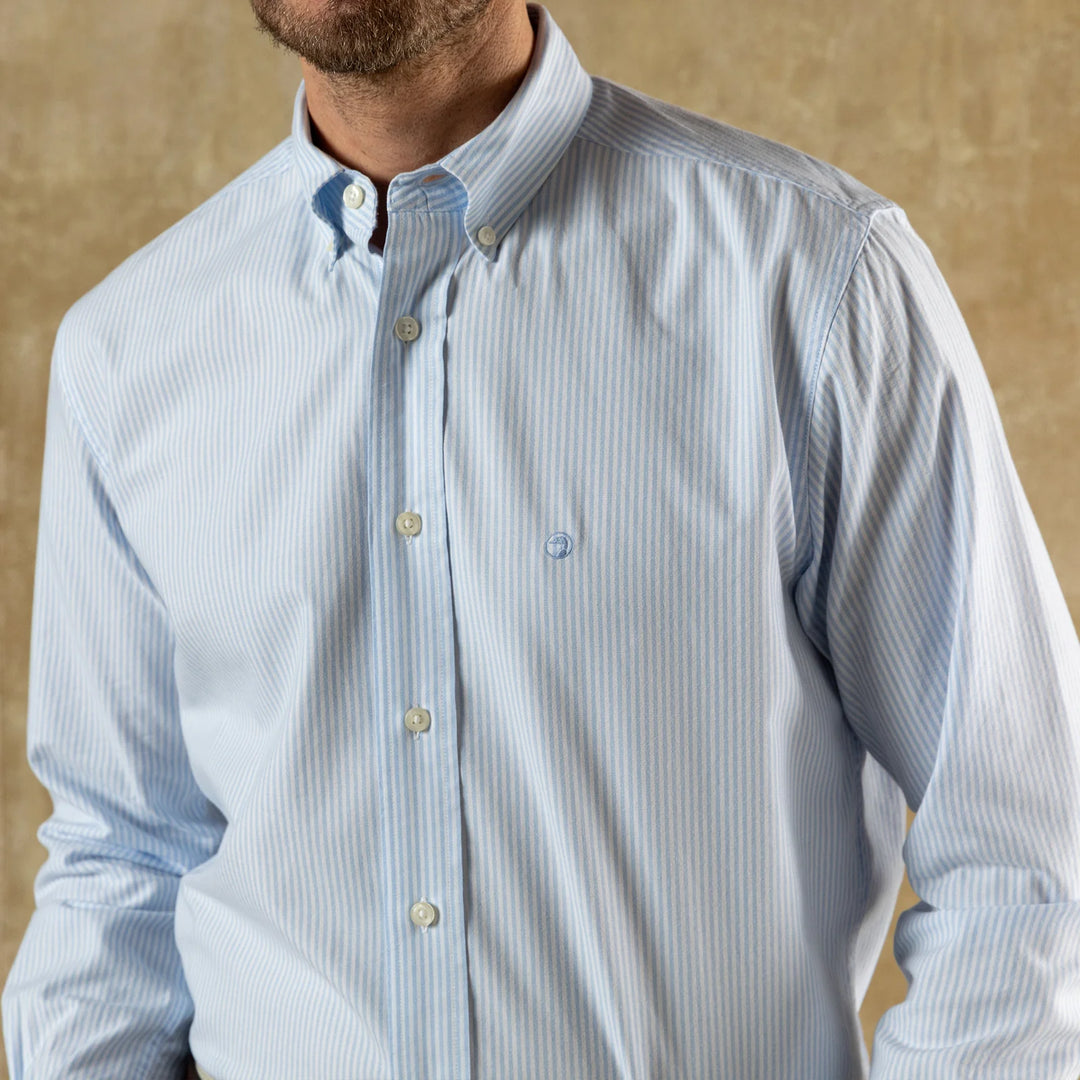 Duck Head Cotton Oxford Sport Shirt: Serenity Blue