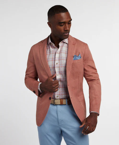David Donahue The Jackson Soft Sport Coat: Bleached Terracotta