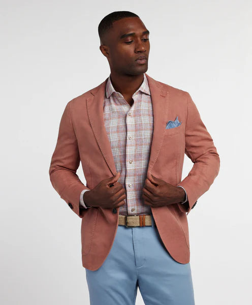 David Donahue The Jackson Soft Sport Coat: Bleached Terracotta