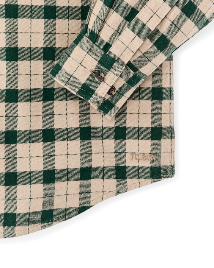 Filson Alaskan Guide Shirt: Oatmeal/Pine Plaid