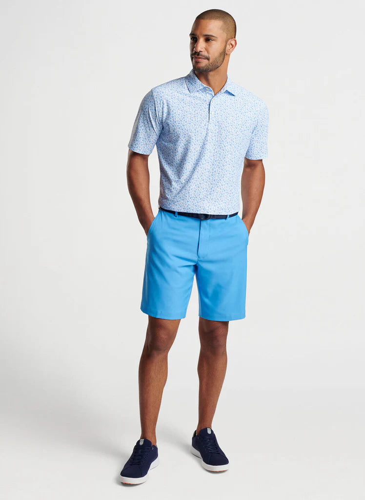 Peter Millar Shuckin Season Oyster Mesh Performance Polo: White