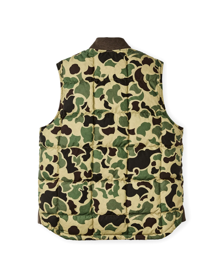 Filson Waxed Down Vest: Tundra Shrub Camo