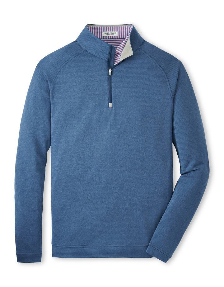 Peter Millar Beaumont Performance Quarter-Zip: Blue Haze