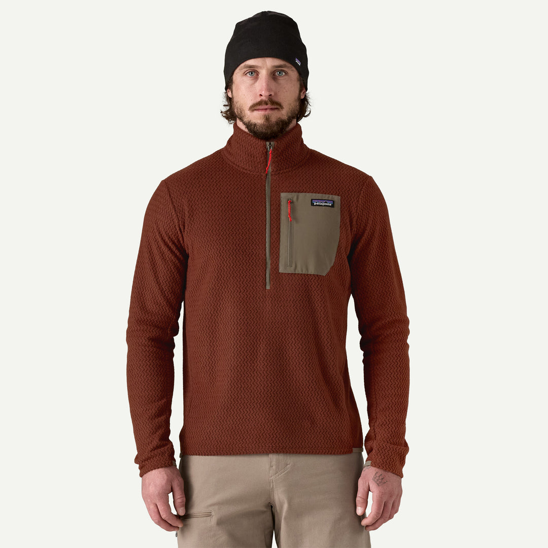 Patagonia Men's R1® Air Fleece Zip-Neck: Dried Vanilla