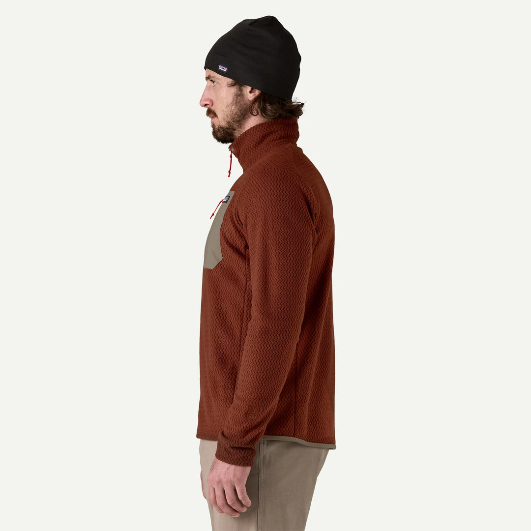 Patagonia Men's R1® Air Fleece Zip-Neck: Dried Vanilla