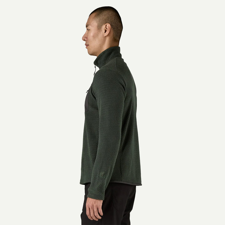 Patagonia Men's R1® Air Fleece Zip-Neck: Old Growth Green