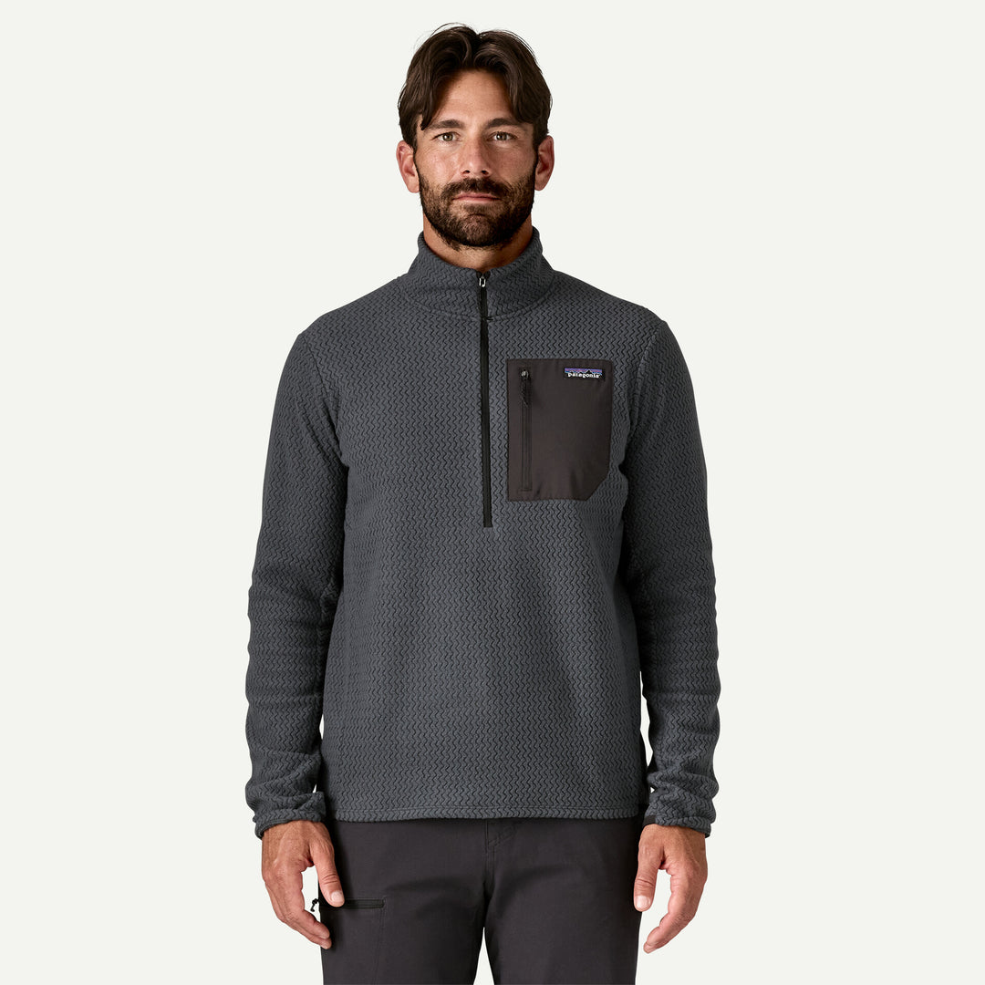 Patagonia Men's R1® Air Fleece Zip-Neck: Smolder Blue