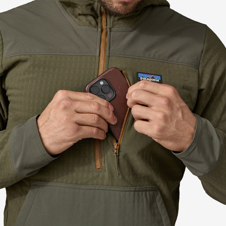 Patagonia Men's R2® TechFace Pullover: Pine Needle Green