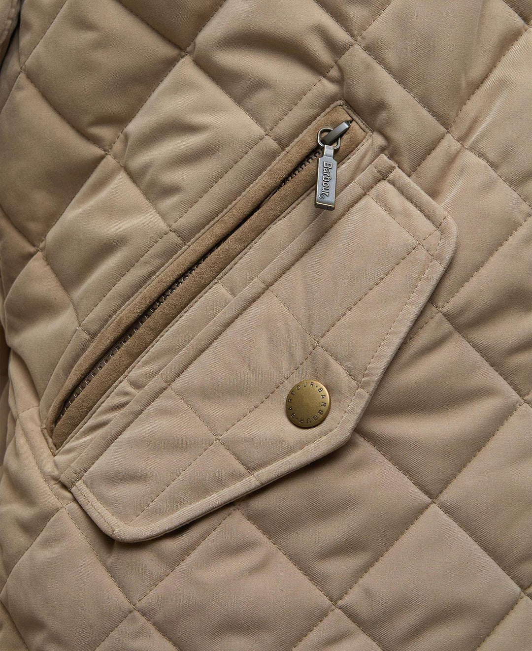 Barbour Shoveler Quilted Jacket: Military Brown