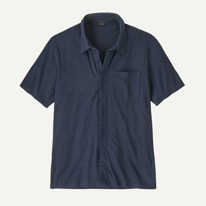 Patagonia Men's Trail Harbor Button-Down Knit Shirt: New Navy