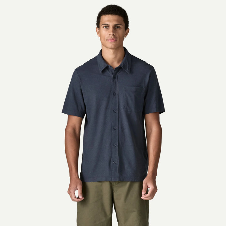 Patagonia Men's Trail Harbor Button-Down Knit Shirt: New Navy
