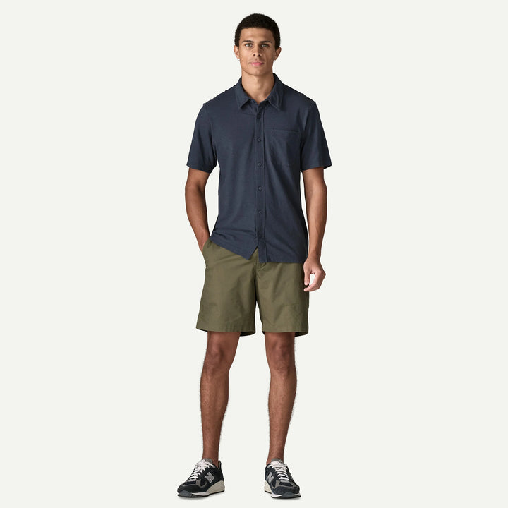 Patagonia Men's Trail Harbor Button-Down Knit Shirt: New Navy