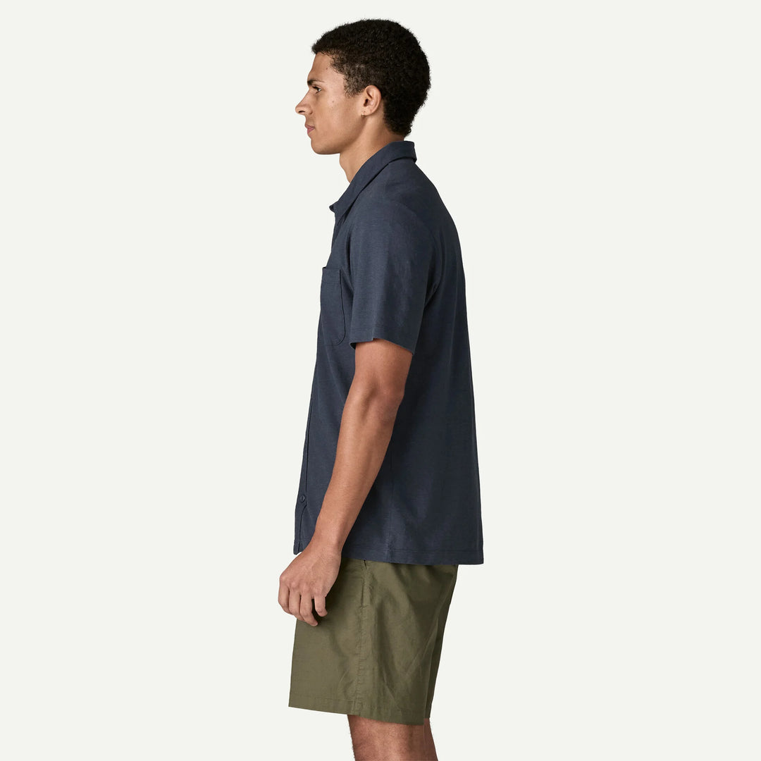 Patagonia Men's Trail Harbor Button-Down Knit Shirt: New Navy