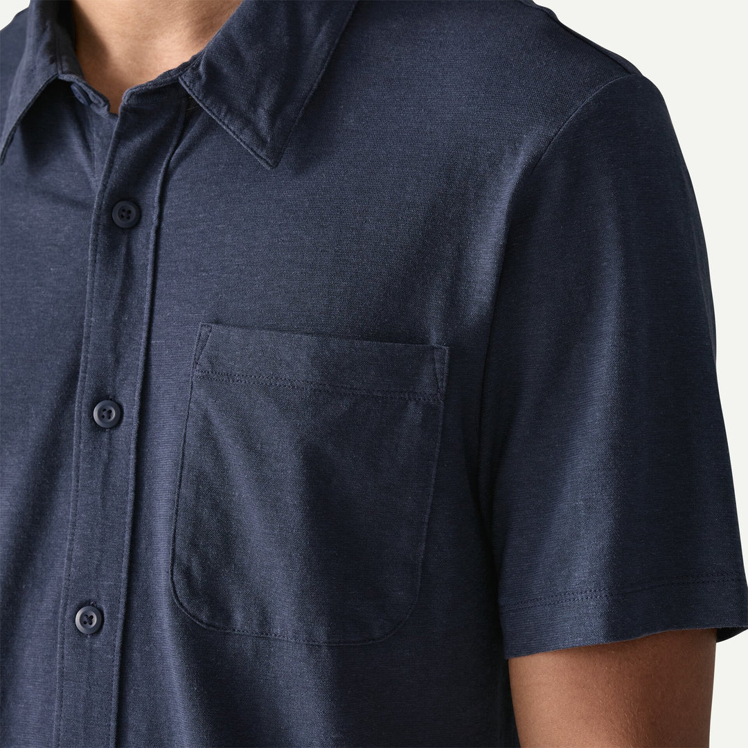 Patagonia Men's Trail Harbor Button-Down Knit Shirt: New Navy