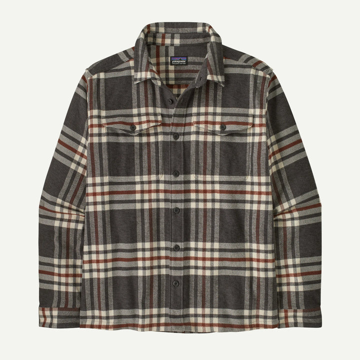 Patagonia Men's Fjord Flannel Shirt: Catch - Ink Black