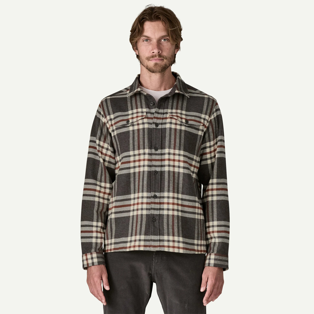 Patagonia Men's Fjord Flannel Shirt: Catch - Ink Black