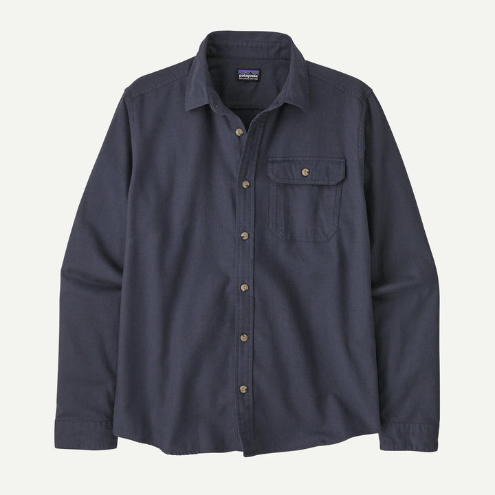 Patagonia Men's Long-Sleeved Lightweight Fjord Flannel Shirt: Smolder Blue
