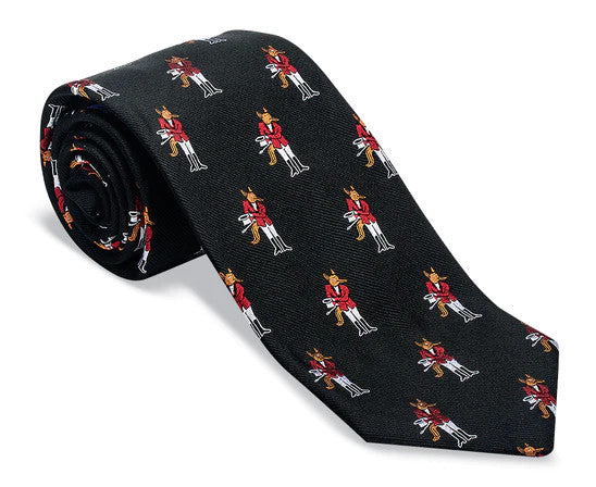 R. Hanauer Black Ferncliff Fox Tie