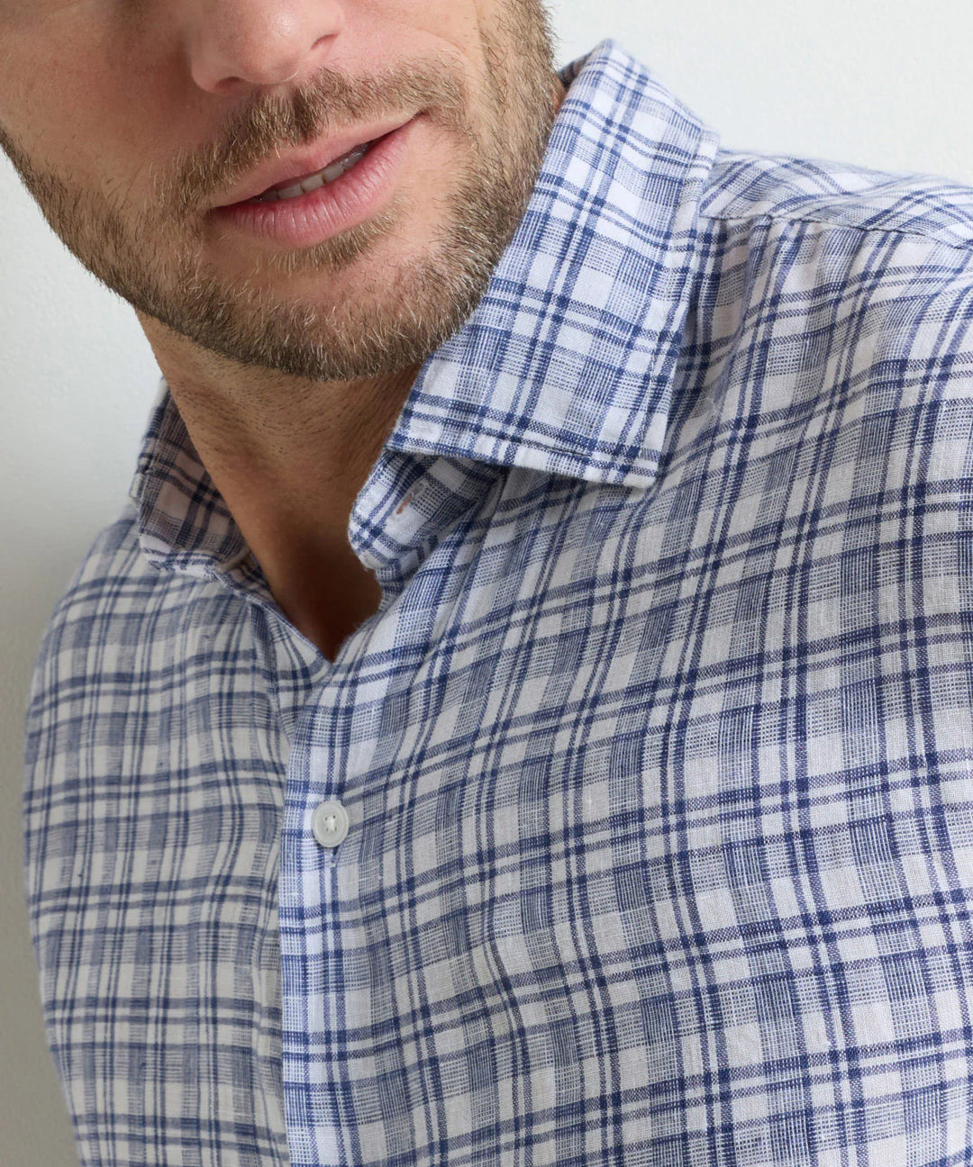 Peter Millar Sandbar Linen Sport Shirt: Sport Navy