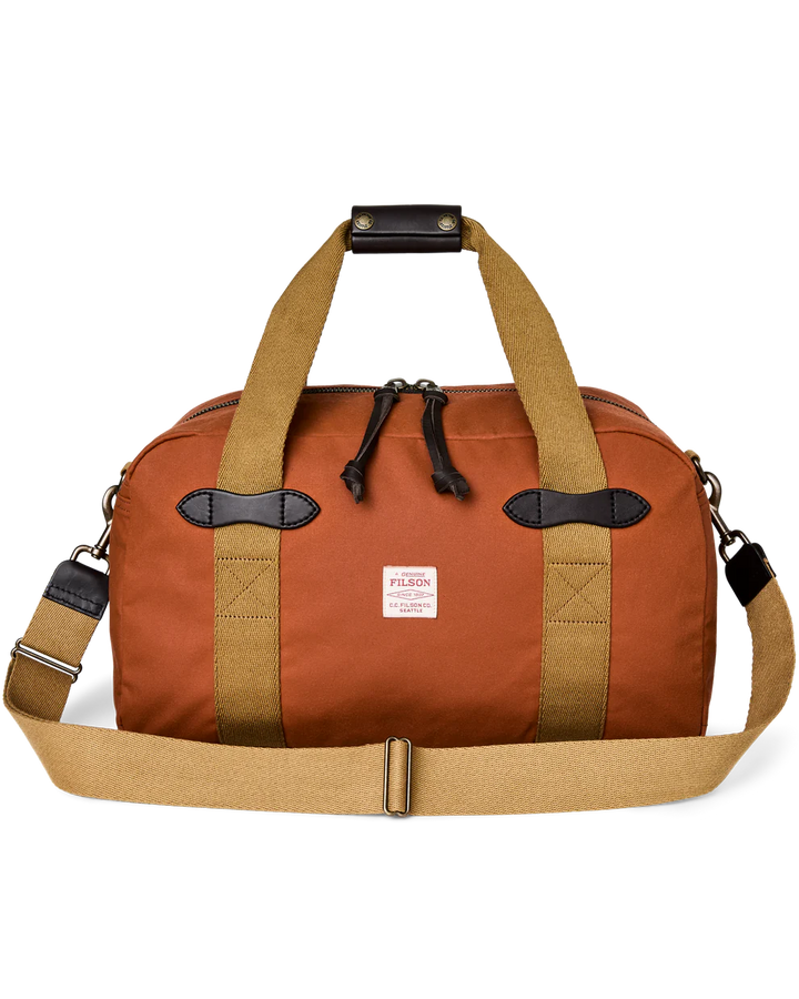 Filson Small Tin Cloth Duffle Bag: Rust