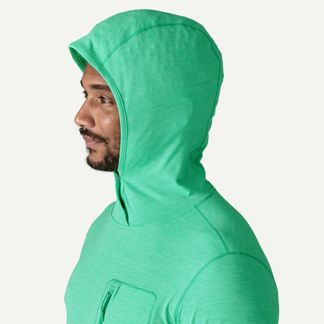 Patagonia M's Cap Cool Sun Hoody: Aqua Stone - Early Teal X-Dye