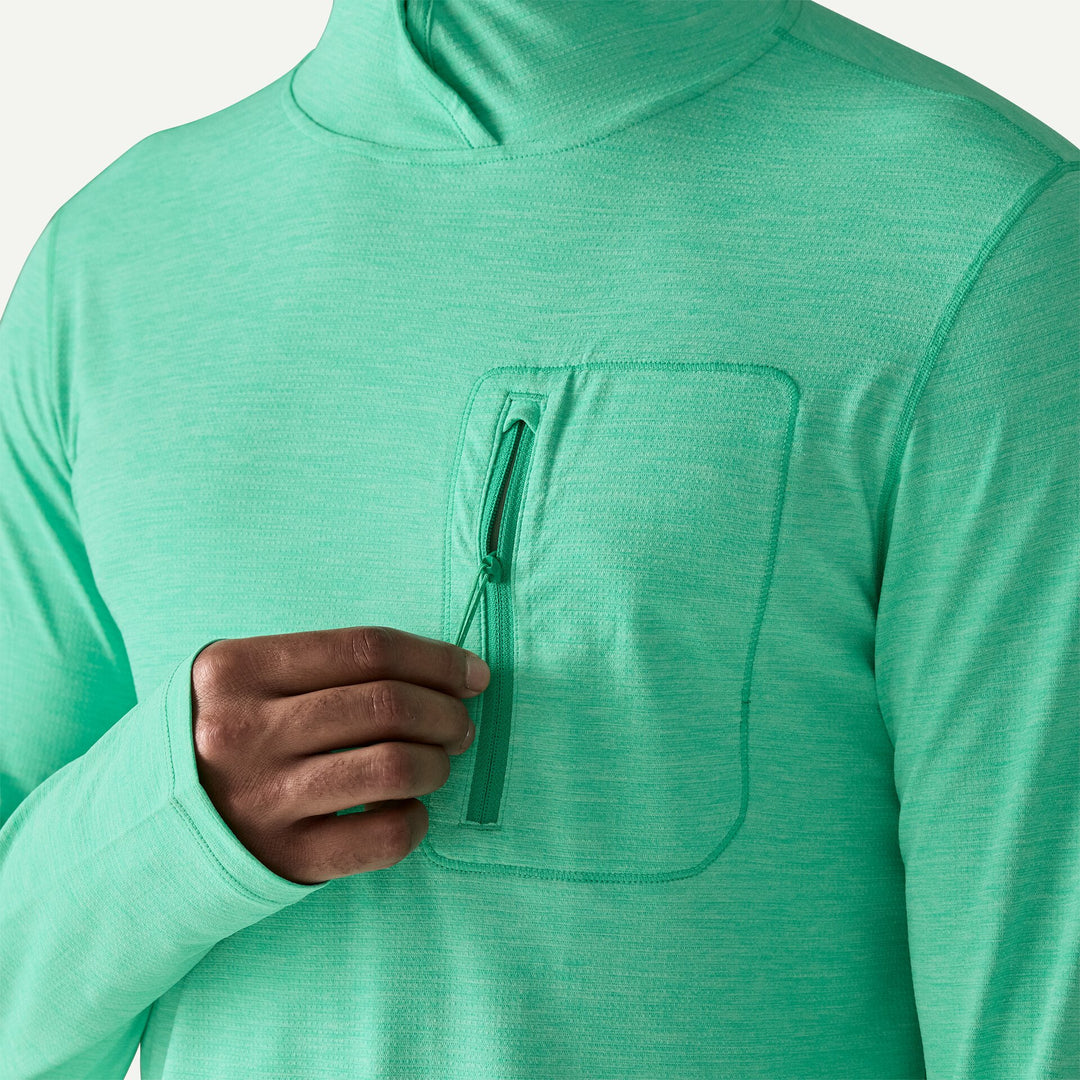 Patagonia M's Cap Cool Sun Hoody: Aqua Stone - Early Teal X-Dye