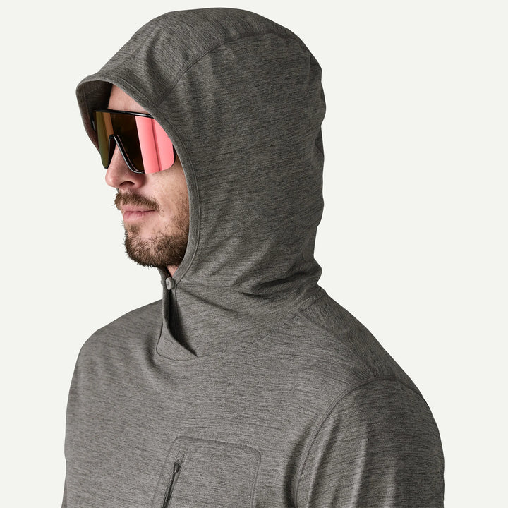 Patagonia M's Cap Cool Sun Hoody: Forge Grey - Noble Grey X-Dye