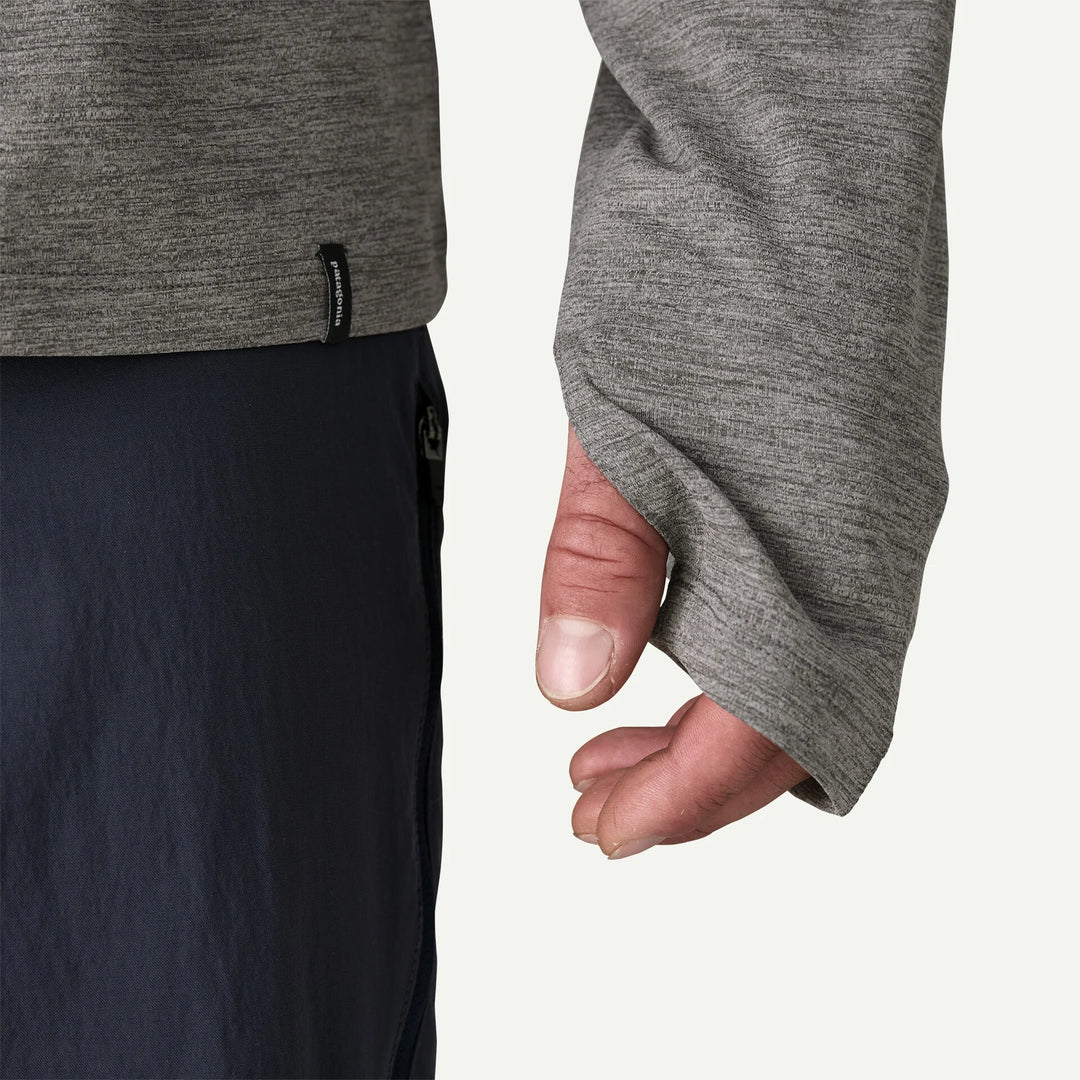 Patagonia M's Cap Cool Sun Hoody: Forge Grey - Noble Grey X-Dye