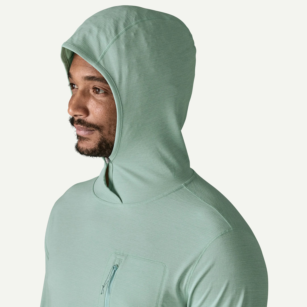 Patagonia M's Cap Cool Sun Hoody: Thermal Blue - Thin Ice X-Dye