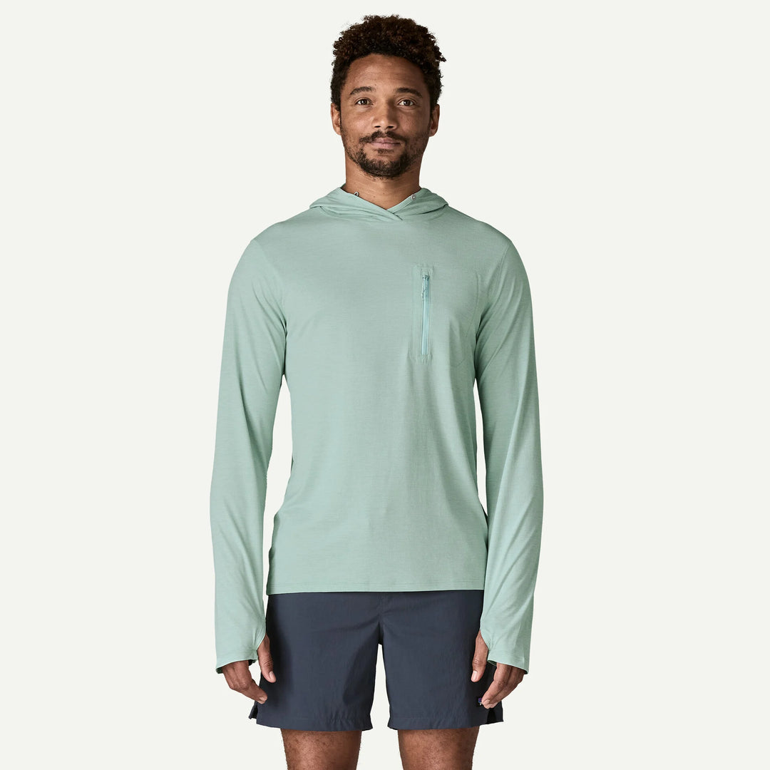 Patagonia M's Cap Cool Sun Hoody: Thermal Blue - Thin Ice X-Dye
