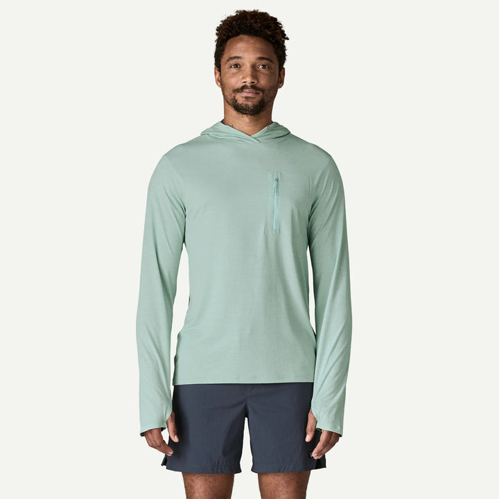 Patagonia M's Cap Cool Sun Hoody: Thermal Blue - Thin Ice X-Dye