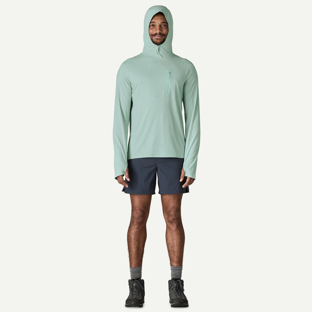 Patagonia M's Cap Cool Sun Hoody: Thermal Blue - Thin Ice X-Dye