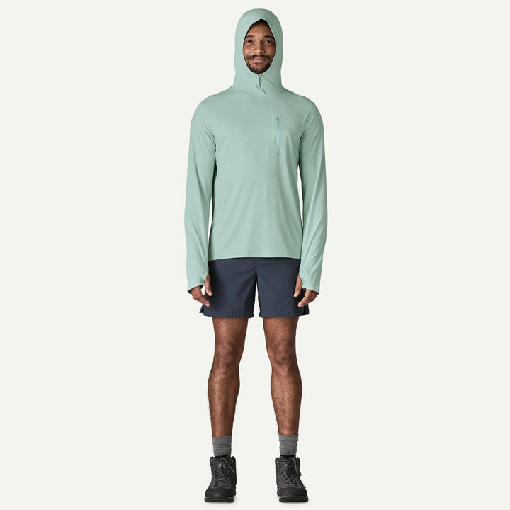 Patagonia M's Cap Cool Sun Hoody: Thermal Blue - Thin Ice X-Dye