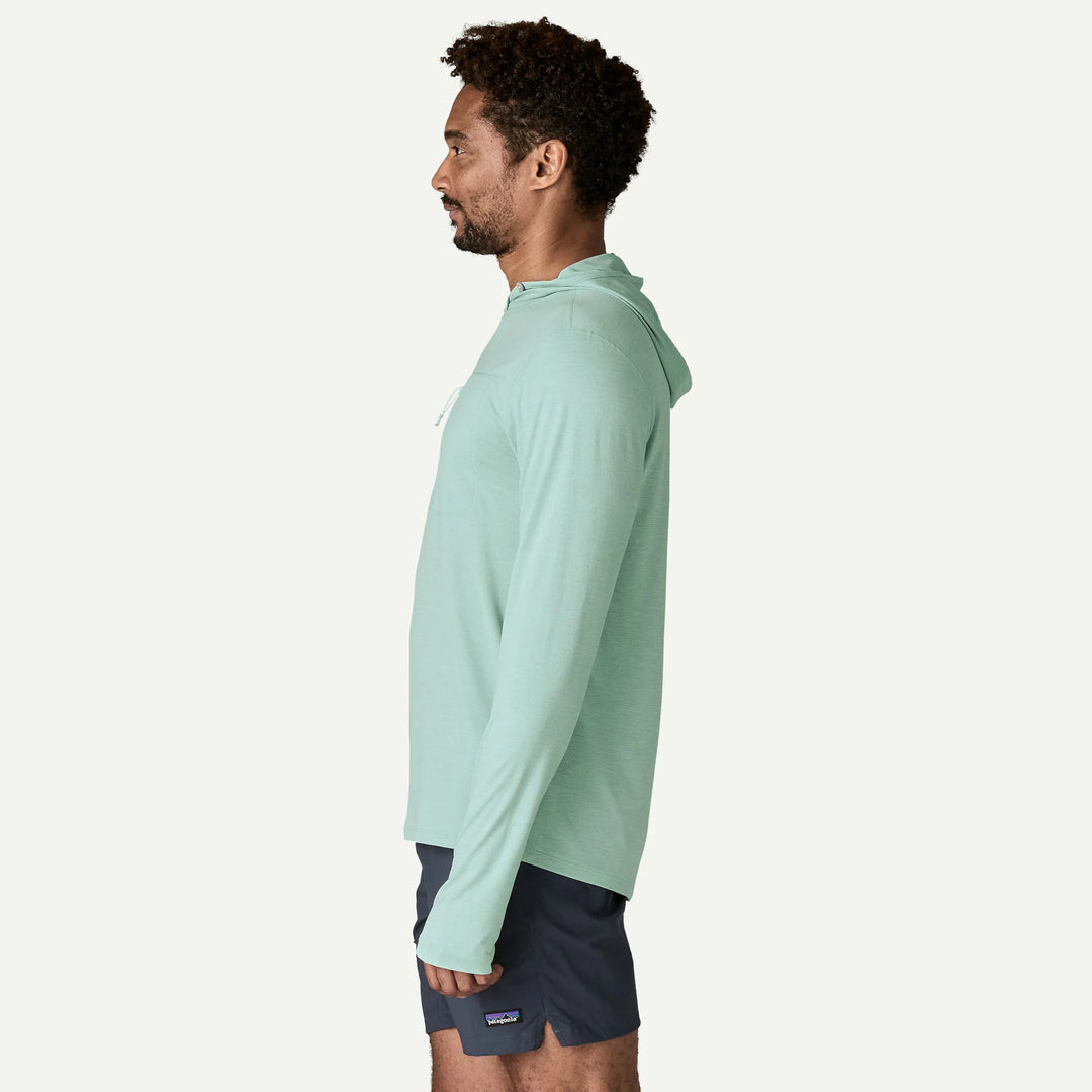 Patagonia M's Cap Cool Sun Hoody: Thermal Blue - Thin Ice X-Dye