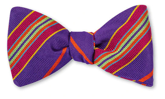 R. Hanauer Purple Davidson Stripes Bow Tie