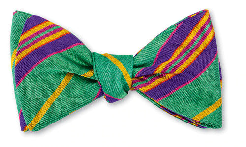 R. Hanauer Green Davidson Stripes Bow Tie