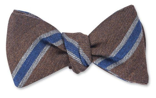 R Hanauer Brown/Blue Turner Stripes Bow Tie