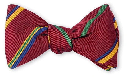 R Hanauer Glenwood Stripe Bowtie: Berry