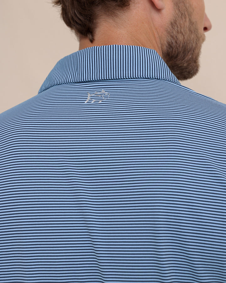 Southern Tide brrr°-eeze Meadowbrook Stripe Polo: Ocean Channel