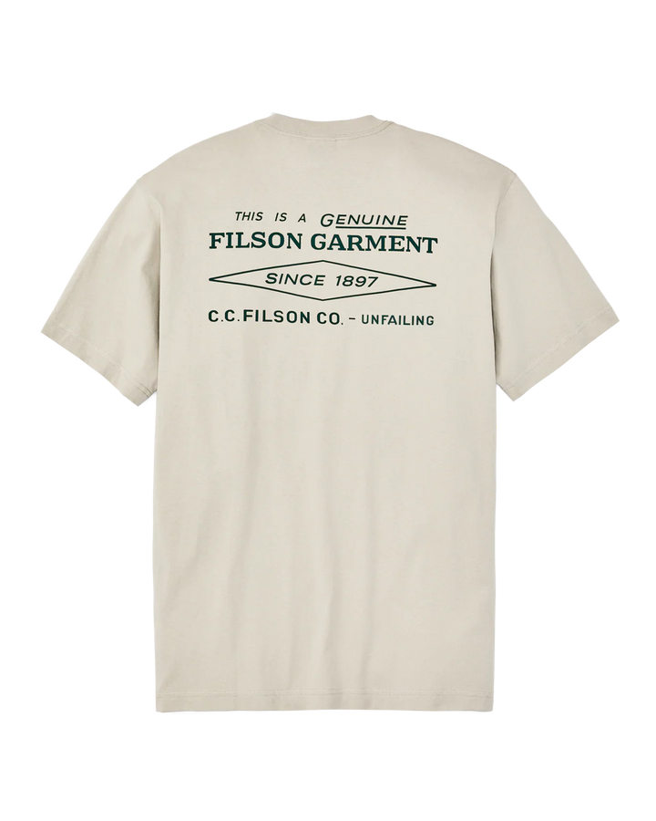 Filson Short Sleeve Diamond Graphic T-Shirt: Gray Sky