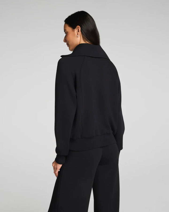 Spanx AirEssentials Half Zip: Very Black