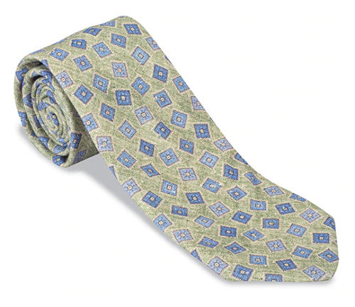 R. Hanauer Kendrick Medallions Necktie: Green