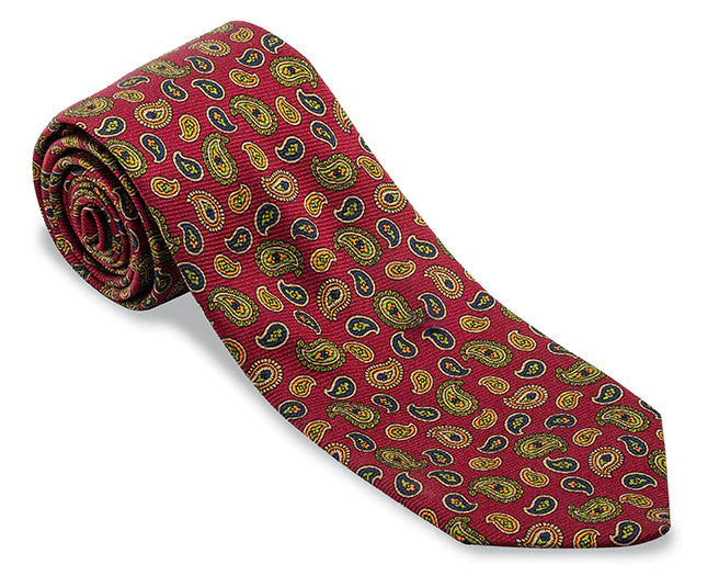 R. Hanauer Burgundy Upland Pine Tie