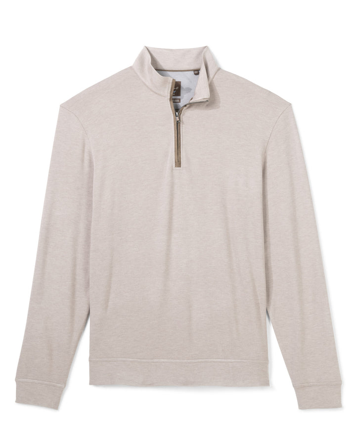 Johnnie-O Tahoe Quarter-Zip Pullover: Taupe