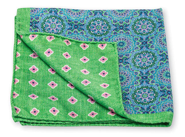 R. Hanauer Green Medallions/Neat Pocket Square